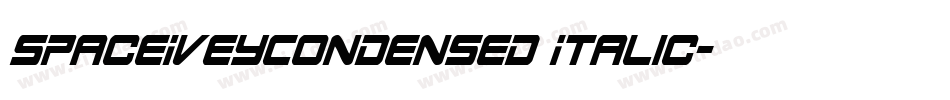 SpaceIveyCondensed Italic字体转换